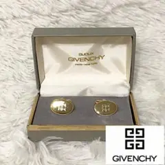 【美品】 GIVENCHY ゴールド オーバル カフリンクス