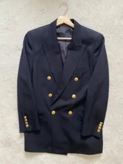 Aquascutum ダブルブレストテーラードジャケット　紺ブレザー　金ボタン