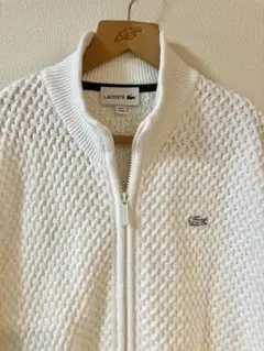 LACOSTE バスケットニット ダブルジップ ドライバーズニット