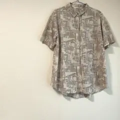 RayCassin レイカズン 半袖ブラウス シャツ デザイン 総柄 派手 海外