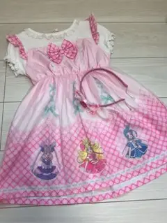 アイドルプリキュア マジョリカ　ワンピース、 カチューシャセット