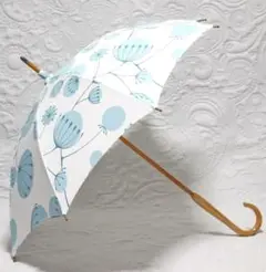 新品タグ付き【晴雨兼用 長傘】綿100％ 木製 白 日本製