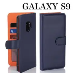 新品 本革 GALAXY S9 手帳型ケース フリップ カード収納 スタンド