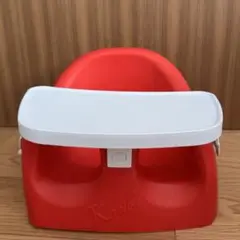 カリブ 赤いベビーチェア ホワイトテーブル付き