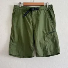 ユニクロ　ハーフパンツ　ナイロンショートパンツ　S カーキ　アウトドア　レジャー