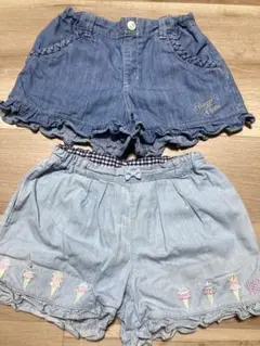 メゾピアノ ショートパンツ　2枚セット　120相当