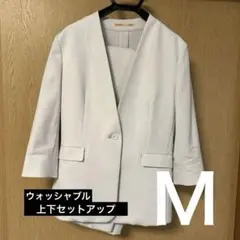 URBAN TECH 薄水色　セットアップスーツ　袖七分丈　夏用スーツ　上下