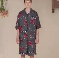 GU×UNDERCOVER コラボ アロハ ミッキー ルームウェア上下セット L