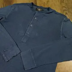 名作 RRL ダメージ加工 ヘンリーネック 長袖シャツ リペアード S 希少