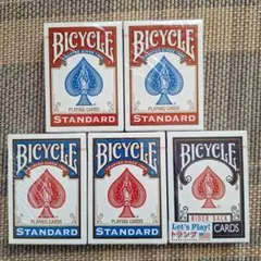 Bicycle スタンダードトランプ 赤 青 5セット
