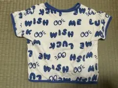プリントTシャツ 70-80cm ホワイト/ブルー