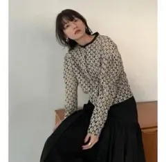 CLANE クラネ 3D FLOWER LACE CARDIGAN