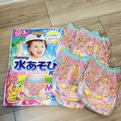 moony 水あそびパンツ M 4枚 ピカチュウ柄