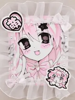 萌え絵 イラスト ピンク 平成女児 リボン