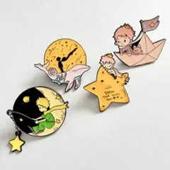 【4個】星の王子さま ピンバッチ 小物 セット まとめ売り