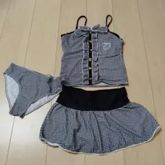 ギンガムチェック 水着セット 女の子用