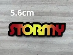 STORMY ストーミーステッカー 5.6cm 赤× 黄色