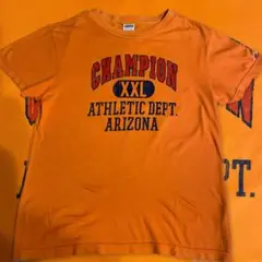 【即日発送】 CHAMPION チャンピオン Tシャツ 短丈 4段 オレンジ