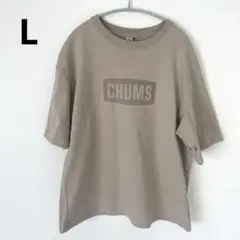 チャムス　ベージュ　Tシャツ　L