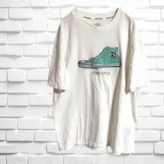 【コンバース】Tシャツ　半そで　スニーカー　刺繍　プルオーバー　サイズM
