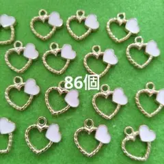 J11 ハートのチャーム　ピンク【86個】