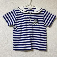 美品　綿100% シナぷしゅ　トップス　90cm 半袖　夏服　ボーダー