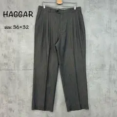 vintage HAGGAR ハガー スラックス パンツ W36 L32 メンズ