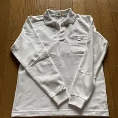長袖ポロシャツ 白　150