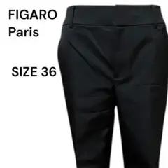 FIGARO Paris スラックス サイズ36 ブラック センタープレスパンツ