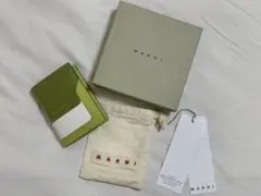 マルニ MARNI 財布 サフィアーノレザー二つ折りウォレット グリーン系