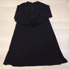 axes femme 黒 チャイナ風ワンピース