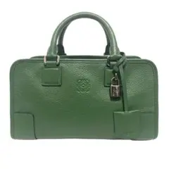 美品 LOEWE ロエベ アマソナ28 レザー カデナ 鍵 希少色 グリーン