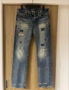 HYSTERIC GLAMOUR ダメージストレートデニム　28 小窓リメイク