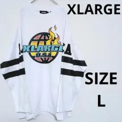 XLARGE NFL ゲームシャツ ビックプリント 刺繍　パロディ ストリート