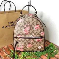 《新品》COACH リュック バックパック 花柄 ブラウン