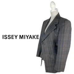 10T298☆ ISSEY MIYAKE チェック テーラードジャケット モード