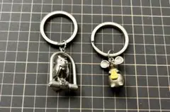 ネズミとフクロウのキーホルダー