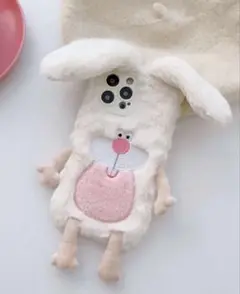 ウサギ型ファーiPhoneケース