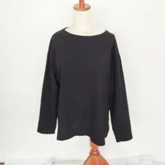 OPAQUE.CLIP 黒 長袖 ボートネック