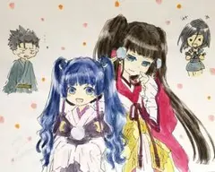 ファンアート ツバサ・クロニクル 知世姫と天照様 水彩イラスト
