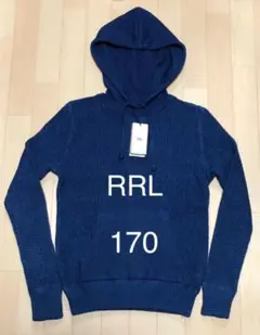 ★新品★ラルフローレン ダブルアールエル RRL インディゴ ニットパーカー