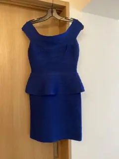 ワンピース ブルー エルベレジェ タイトドレス HERVE LEGER