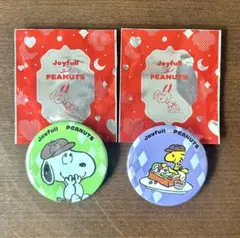 Joyfull スヌーピー ウッドストック 缶バッジ PEANUTS