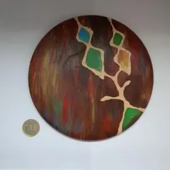 オーストラリア　アボリジニーの木製壁掛け
