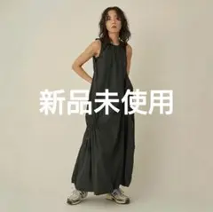 emmi ギャザーフォルムワンピース ブラック Mサイズ