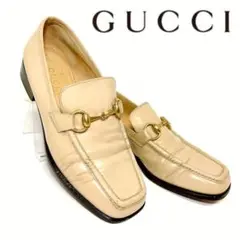 GUCCI グッチ 36 ビットローファー パテント ベージュ
