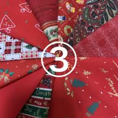クリスマス　カットクロス　③ 約10×10 12枚セット