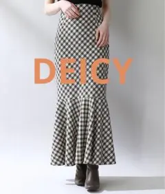 DEICY ミニチェックマーメイドスカート