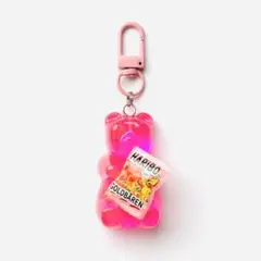 no23 グミ持ちクマグミキーホルダー ピンク ハンドメイド グミベア チャーム