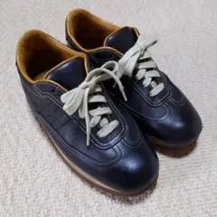 HERMES エルメス 黒色レザー スニーカー 36 1/2